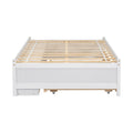 Versatile Full Bed With Trundle,Under Bed Storage Box And Nightstand .White Full White Pine