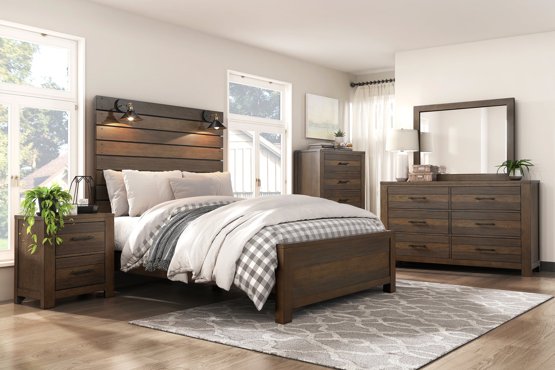 Bold Look Bedroom Furniture Antique Brown Finish 1Pc Dresser Of 6 Drawers Ball Bearing Glides Wooden Furniture Antique Brown Bedroom Contemporary,Transitional Wood