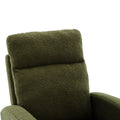 Modern Accent Rocking Chair Rocking Chair With Solid Wood Legs, Upholstered Nursery Glider Rocker, Comfy Armchair With Side Pocket, Living Room Lounge Arm Chair With High Backrest Dark Green,Teddy Dark Green White Primary Living Space Casual Foam Teddy