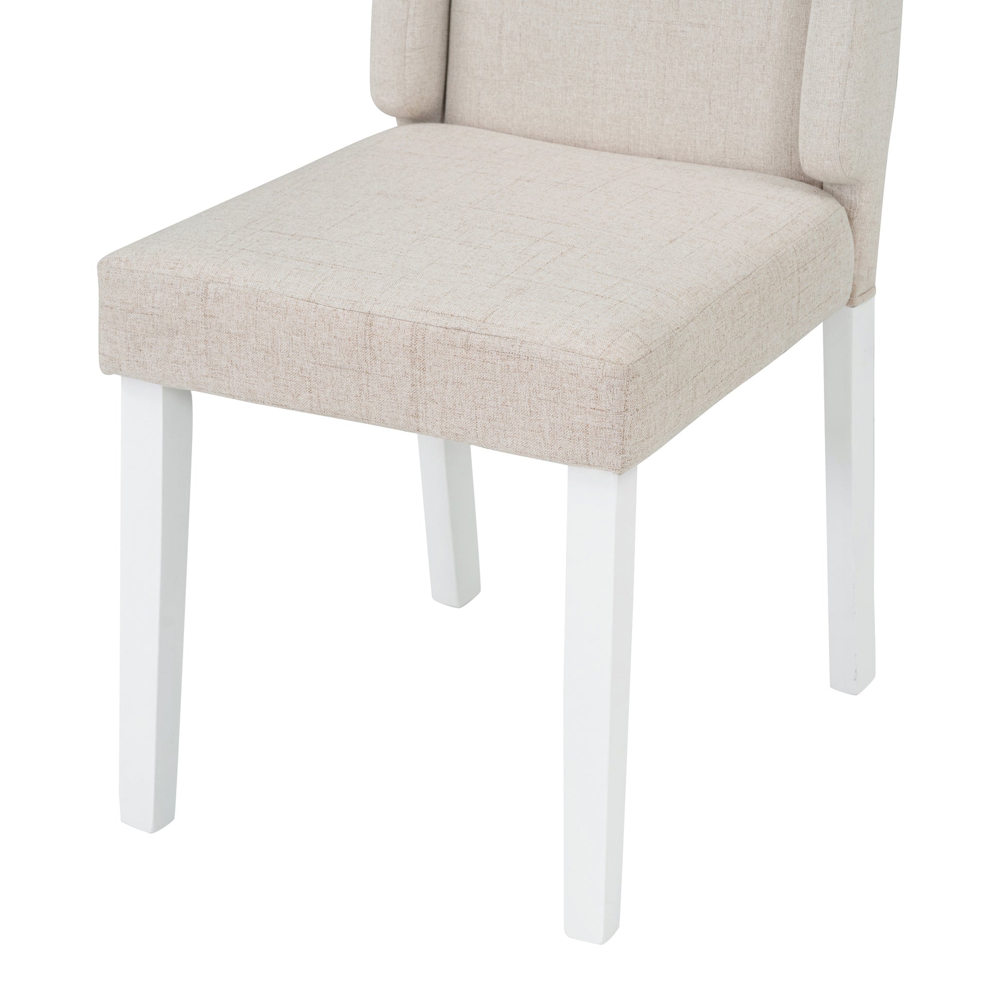 6 Piece Classic Dining Table Set, Rectangular Extendable Dining Table With Two 12"W Removable Leaves And 4 Upholstered Chairs & 1 Bench For Dining Room White Black White Black Solid Wood