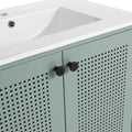 30 Inch Freestanding Bathroom Vanity With Ceramic SInk mint green-2-bathroom-freestanding-modern-steel