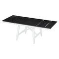 6 Piece Classic Dining Table Set, Rectangular Extendable Dining Table With Two 12