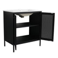 30 Inch Freestanding Bathroom Vanity With Ceramic SInk black-2-bathroom-freestanding-modern-steel