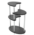 4Tier Metal Plant Stand Foldable Tall Plant Holder Iron Art Corner Plant Display Rack Indoor Outdoor Living Dinning Room Black Black Mdf Steel