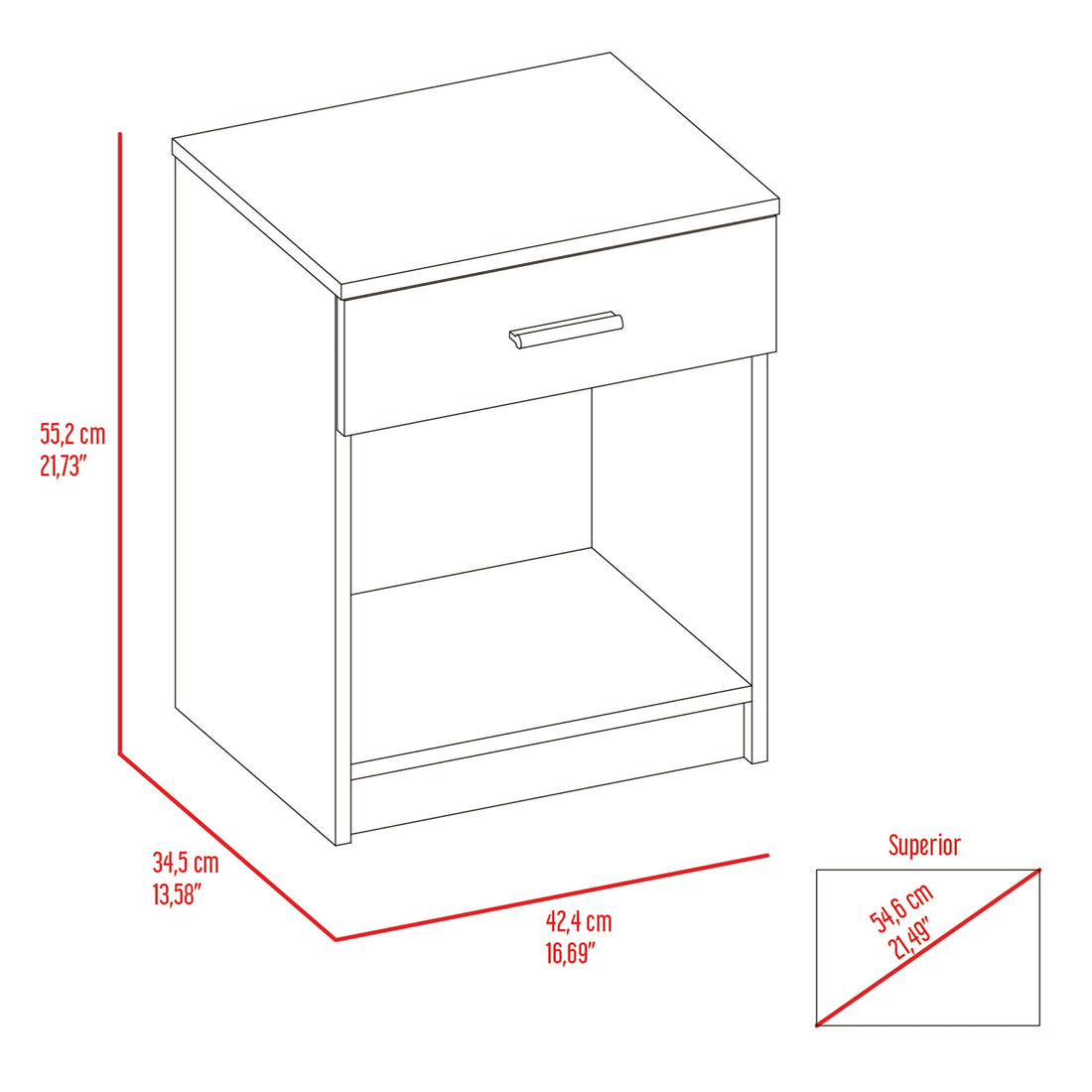 Phoenix Linen Cabinet, Four Shelves Multicolor Pine Engineered Wood