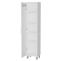 Florence Kitchen Wall Cabinet, Spice And Towel Rack White Mdf Engineered Wood