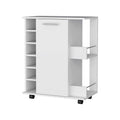 Culver Kitchen Island With Storage Shelves And