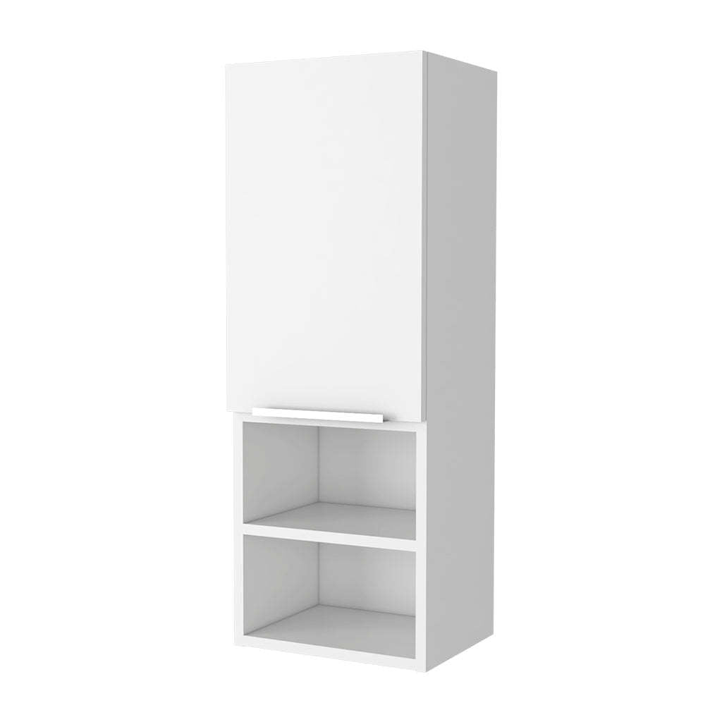 Milwaukee Medicine Cabinet, Two Shelves, Single Door Cabinet, Two Interior Shelves Beige Mdf Engineered Wood