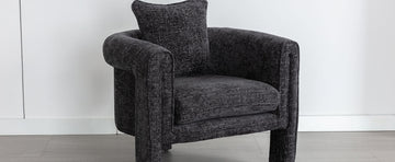 Modern Style Accent Chair Armchair For Living Room, Bedroom, Guest Room,Office,Rock Black Rock Black Upholstered