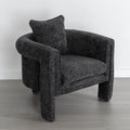 Modern Style Accent Chair Armchair For Living Room, Bedroom, Guest Room,Office,Rock Black Rock Black Upholstered