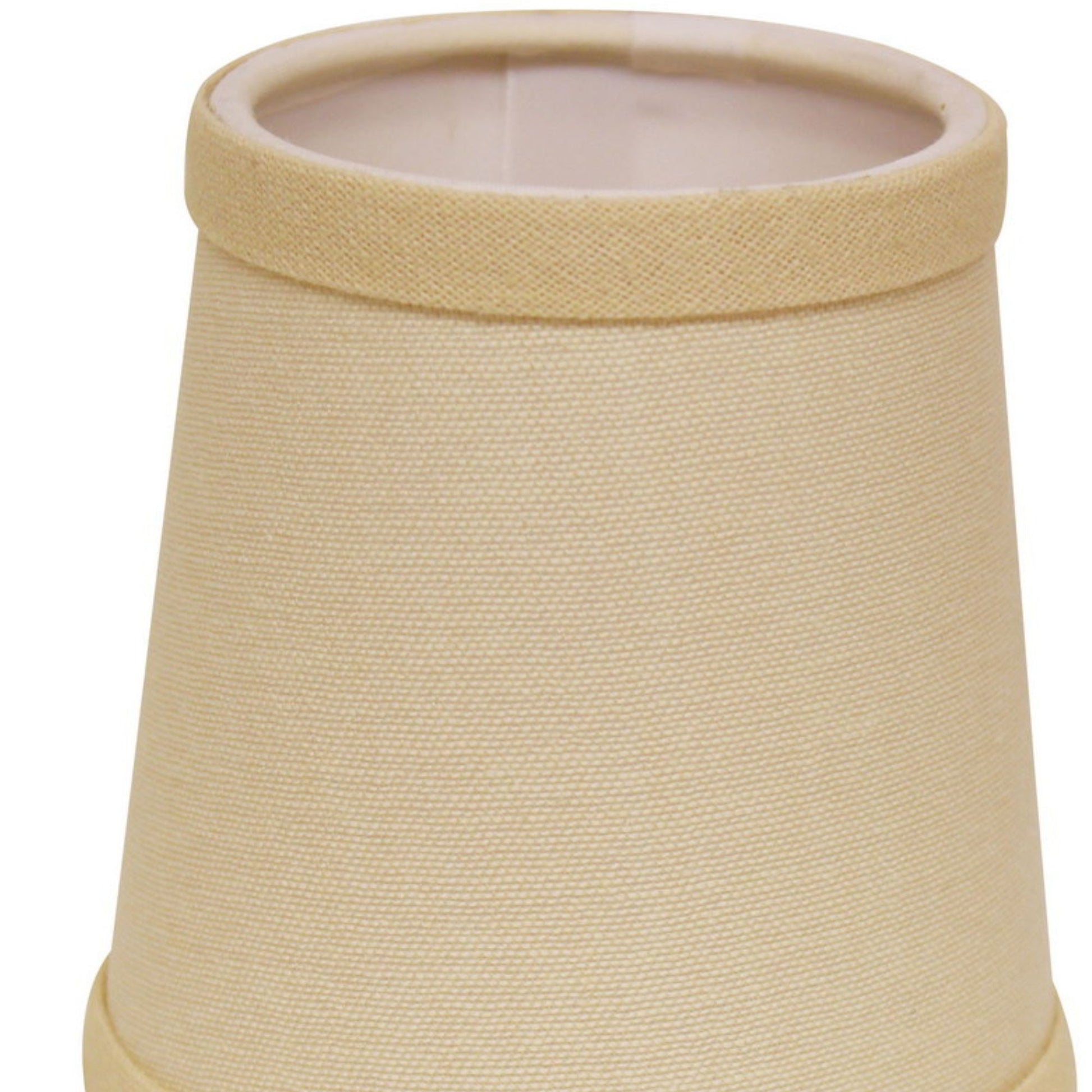 Slant Hardback Chandelier Lampshade With Flame Clip, Beige Set Of 6 Beige Linen