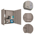 Kenya Medicine Cabinet, Mirror, Double Door, Four Interior Shelves Beige Mdf Engineered Wood