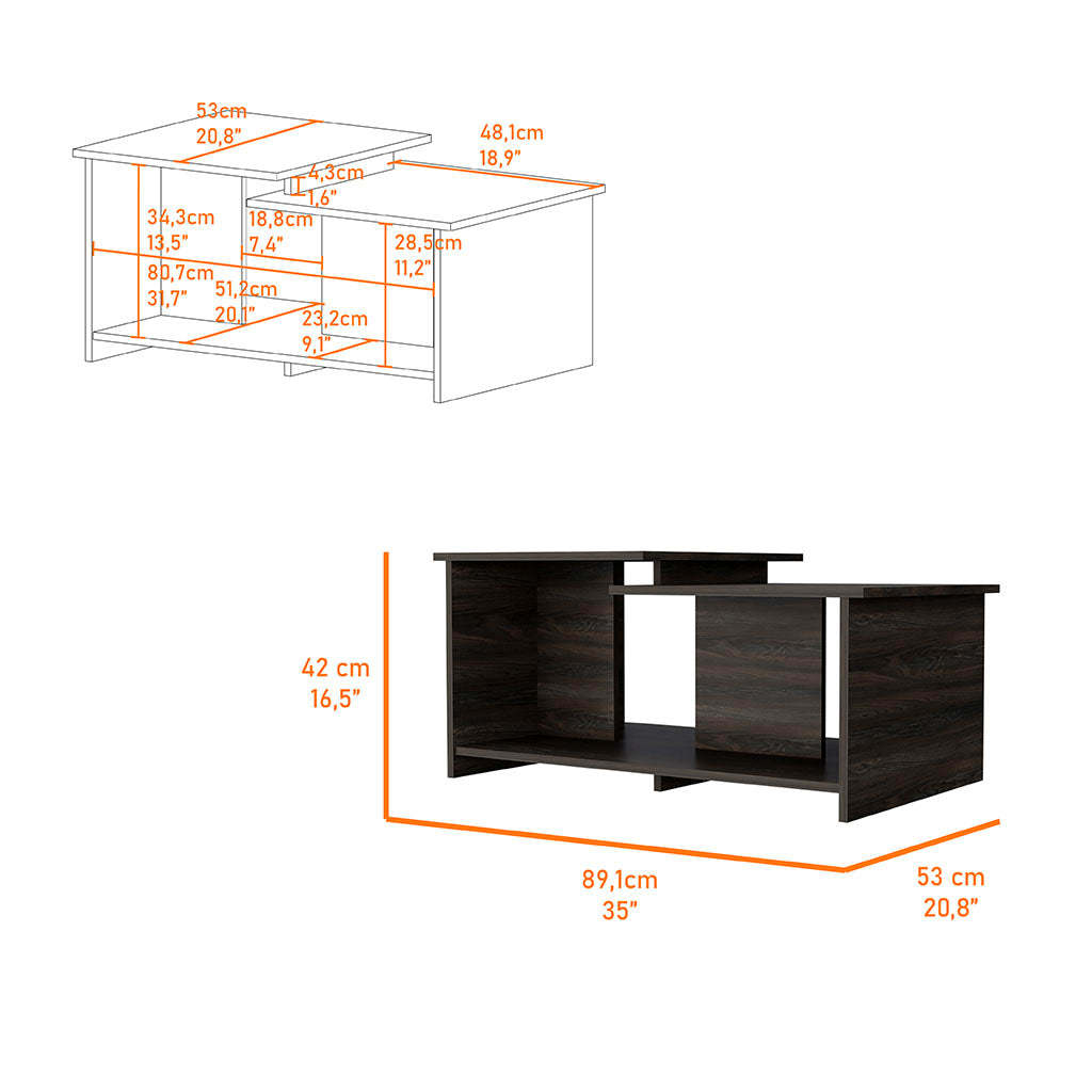 Washington Tv Stand 7 Cubby For Tvs Up To 65'' Multicolor Mdf Engineered Wood