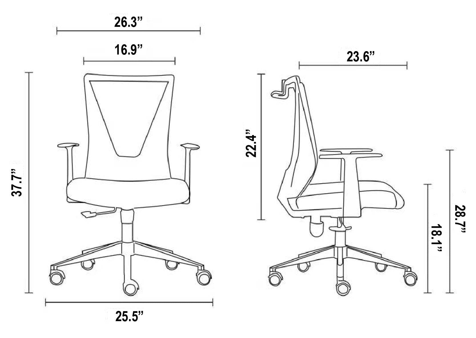 Hobart Low Back Revolving Ergonomic Office Chair Multicolor Mdf Engineered Wood