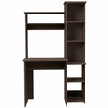 Nashville Writing Desk, Six Shelves Brown Mdf Engineered Wood