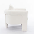 Modern Style Accent Chair Armchair For Living Room, Bedroom, Guest Room,Office, Ivory Ivory Upholstered