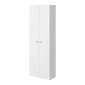 Virginia Double Door Storage Cabinet, Five Shelves Freestanding 5 Or More Shelves White Primary Living Space Shelves Included Modern Mdf Engineered Wood