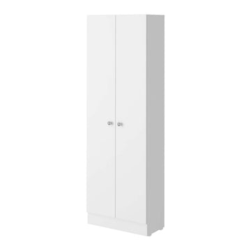 Virginia Double Door Storage Cabinet, Five Shelves Beige Mdf Engineered Wood