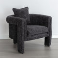 Modern Style Accent Chair Armchair For Living Room, Bedroom, Guest Room,Office,Rock Black Rock Black Upholstered