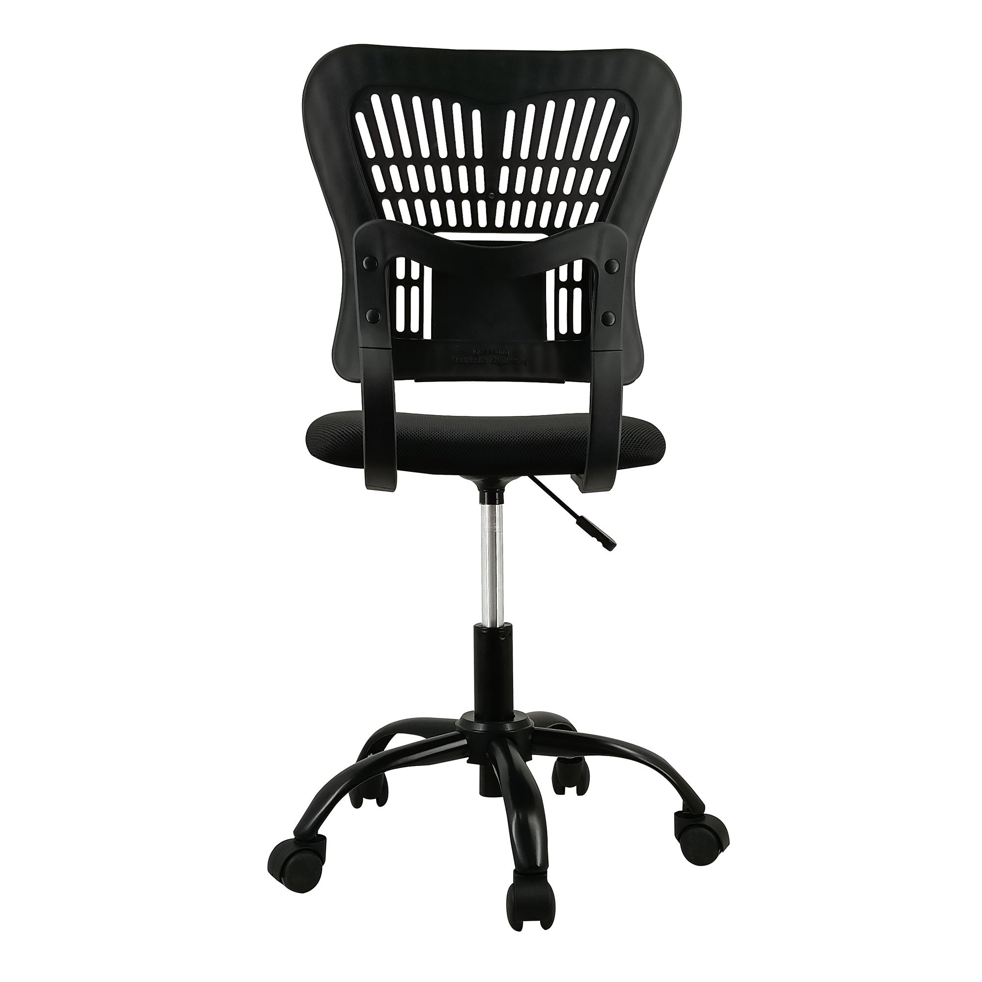 Office Chair Armless Ergonomic Desk Chair Adjustable black-modern-foam-fabric