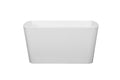 49'' Acrylic Freestanding Soaking Bathtub, Square Shape Japanese Soaking Hot Tub, Sit In Design With Chrome Overflow And Drain For Express Delivery, Glossy White 23Amazing 49 W1920P179228 White Acrylic