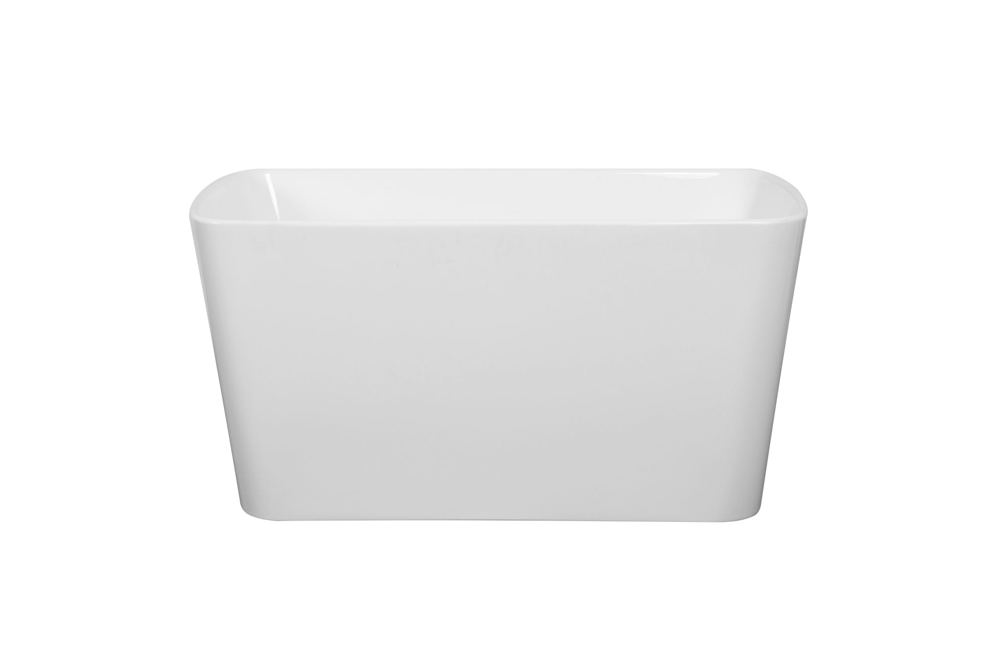 49'' Acrylic Freestanding Soaking Bathtub, Square Shape Japanese Soaking Hot Tub, Sit In Design With Chrome Overflow And Drain For Express Delivery, Glossy White 23Amazing 49 W1920P179228 White Acrylic