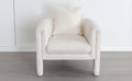 Modern Style Accent Chair Armchair For Living Room, Bedroom, Guest Room,Office, Ivory Ivory Upholstered