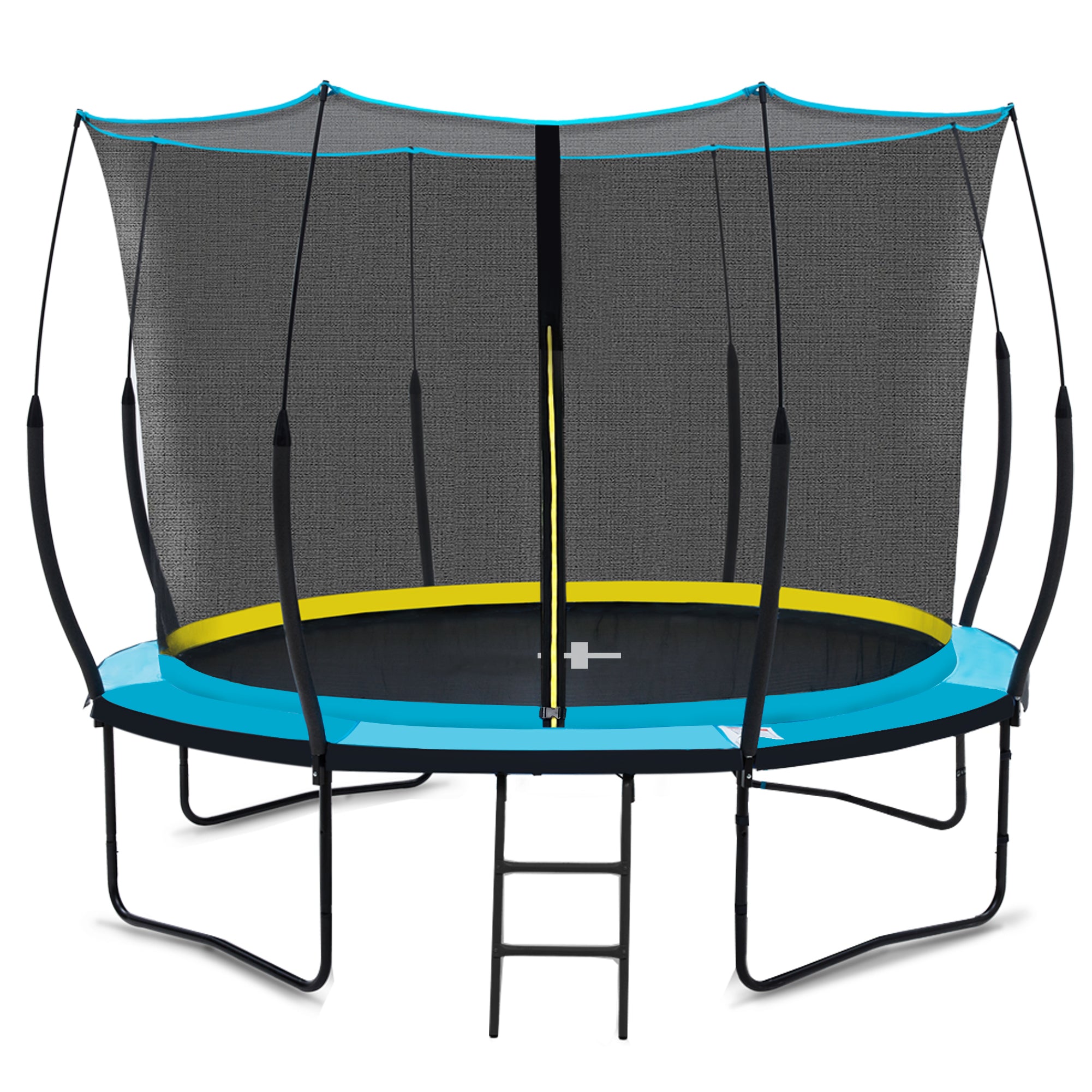 YC 12FT Recreational Trampolines with Enclosure for blue-steel