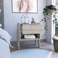 Hyacinth Nightstand, One Drawer, Open Shelf Beige Mdf Engineered Wood