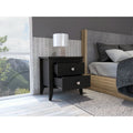 Breeze Four Legged Modern Bedroom Nightstand, with Two white-mdf-engineered wood