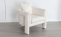 Modern Style Accent Chair Armchair For Living Room, Bedroom, Guest Room,Office, Ivory Ivory Upholstered