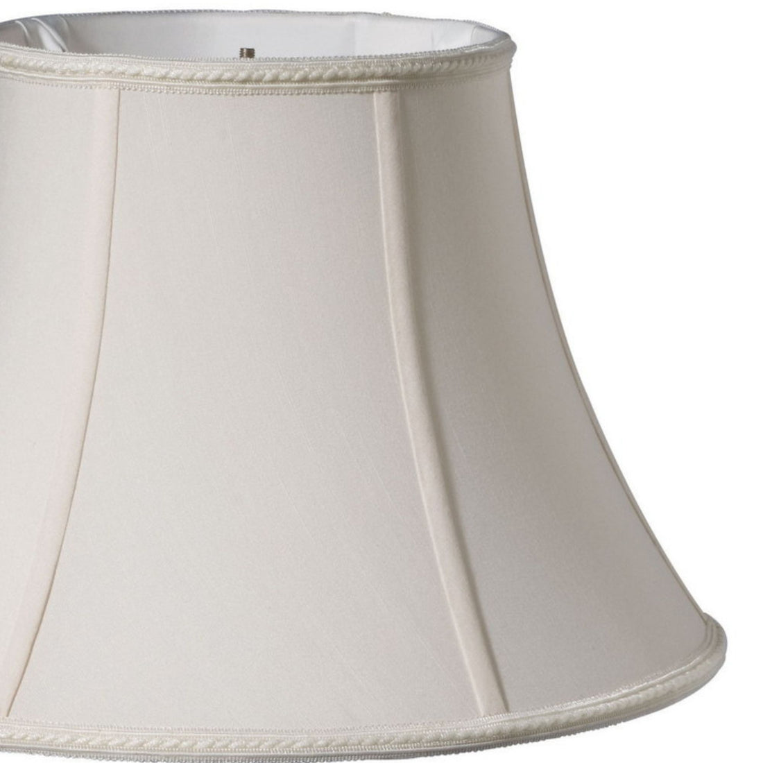 Slant Transitional Oval Softback Lampshade with Washer cream-shantung