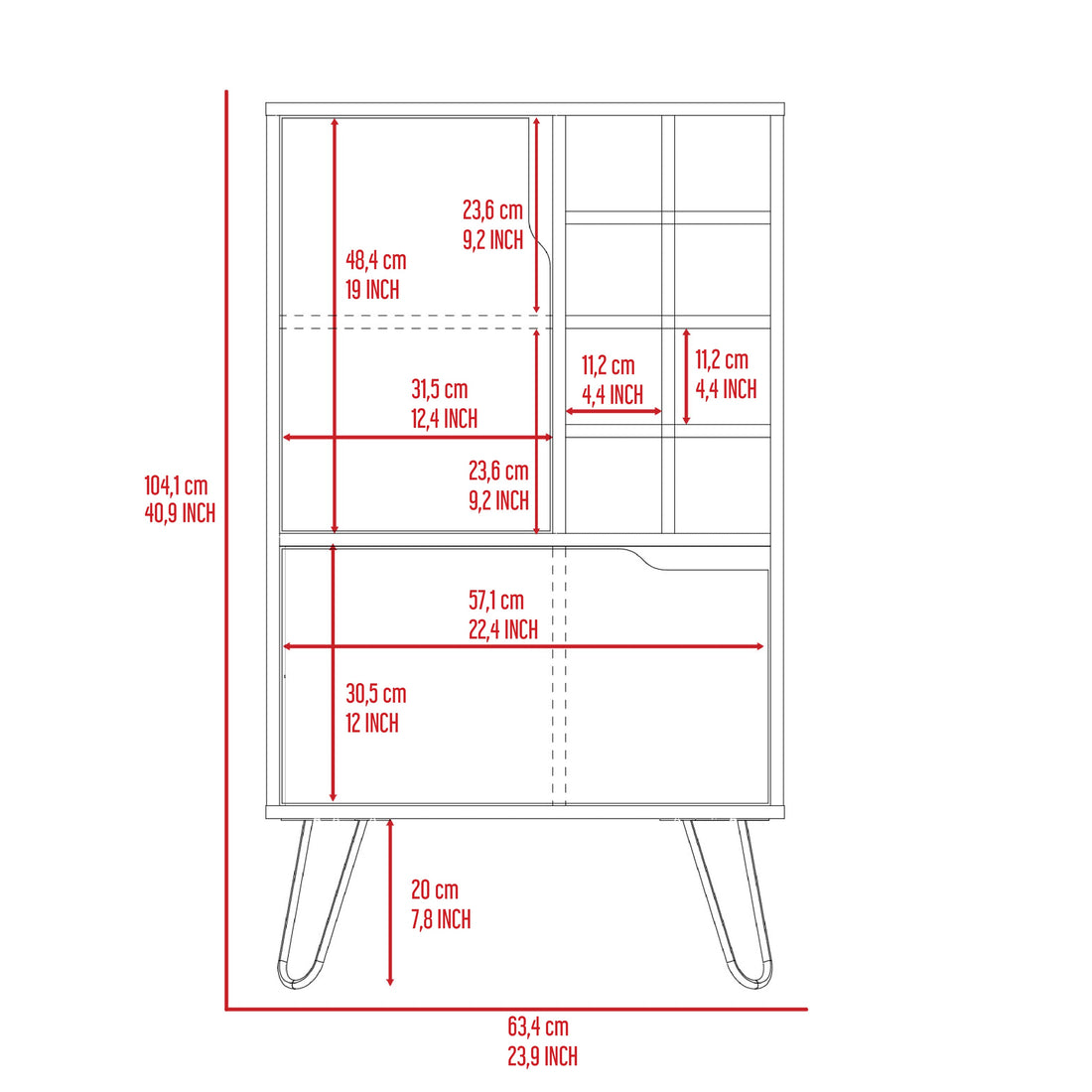 Serbia Kitchen Island, One Cabinet, Four Open Shelves Multicolor White Kitchen American Design,Contemporary,Industrial Rectangular Stationary Kitchen Islands Pine Pine Engineered Wood