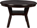 5 Piece Dining Set, Ebony Ebony Rubber Wood