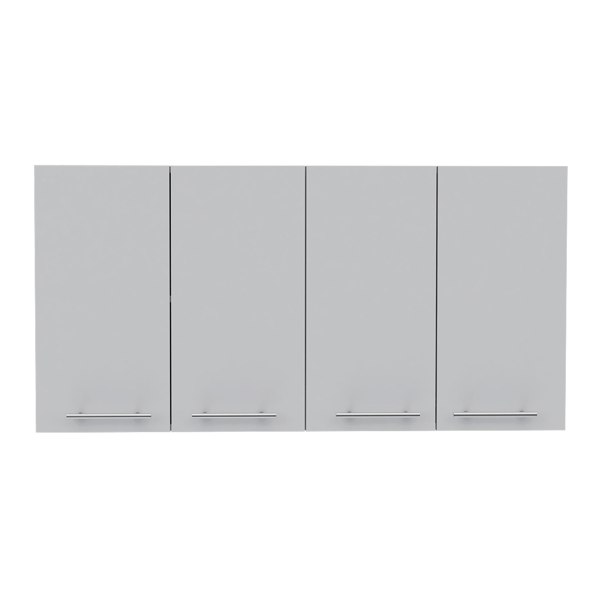 Sitka Wall Cabinet, Two Spacious Divisions, Four Doors White Kitchen Contemporary,Modern Mdf Engineered Wood