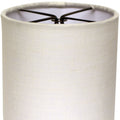 Drum Chandelier Lampshade With Double Flame Clip, Snow Set Of 6 White Linen