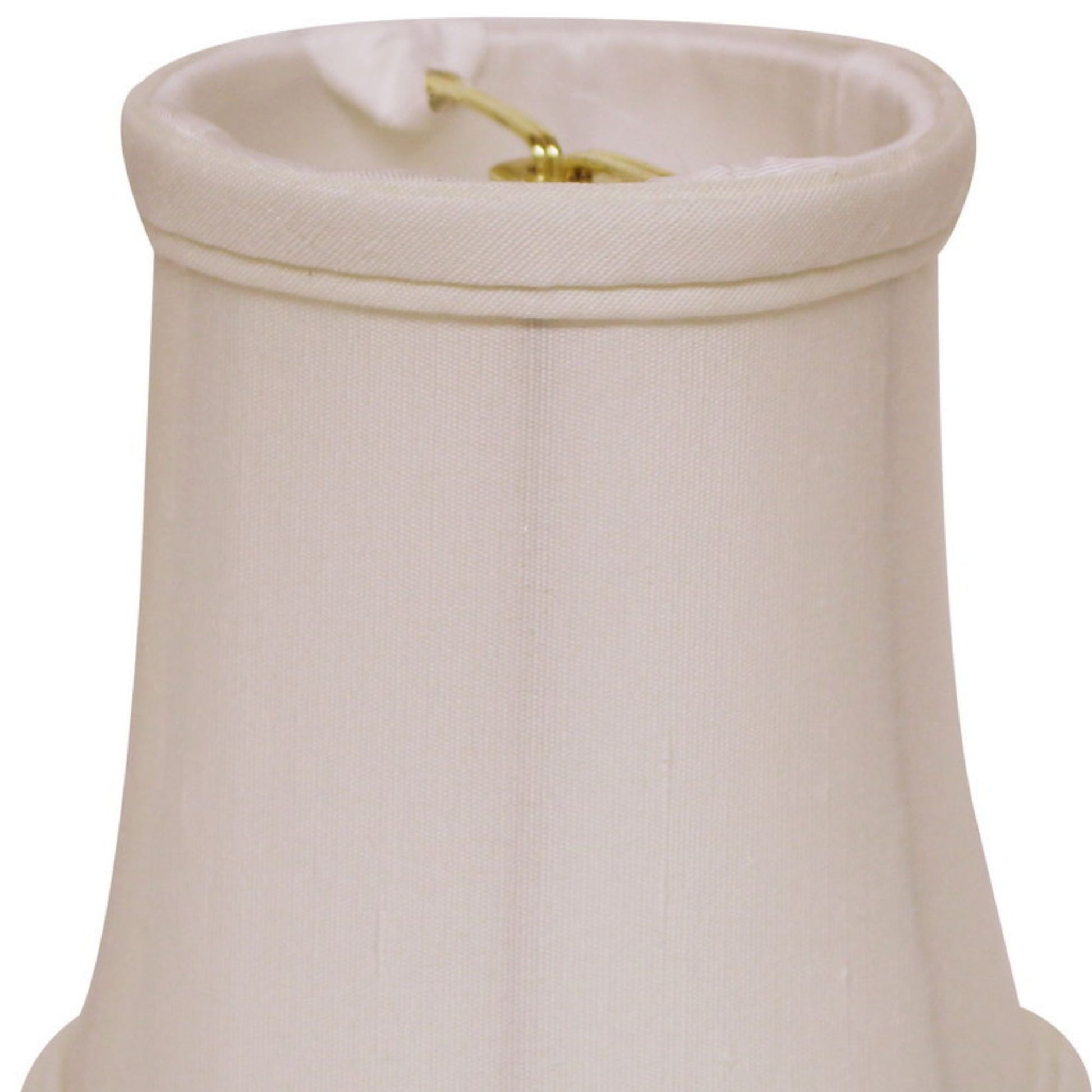 Slant Tissue Shantung Chandelier Lampshade With Flame Clip, White Set Of 6 White Tissue Shantung