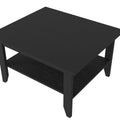 Osceola Coffee Table Black Primary Living Space Modern Pine Rectangular Pine Engineered Wood