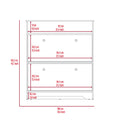 Brandford Shoe Rack, Superior Top, Two Shelves Multicolor Mdf Engineered Wood