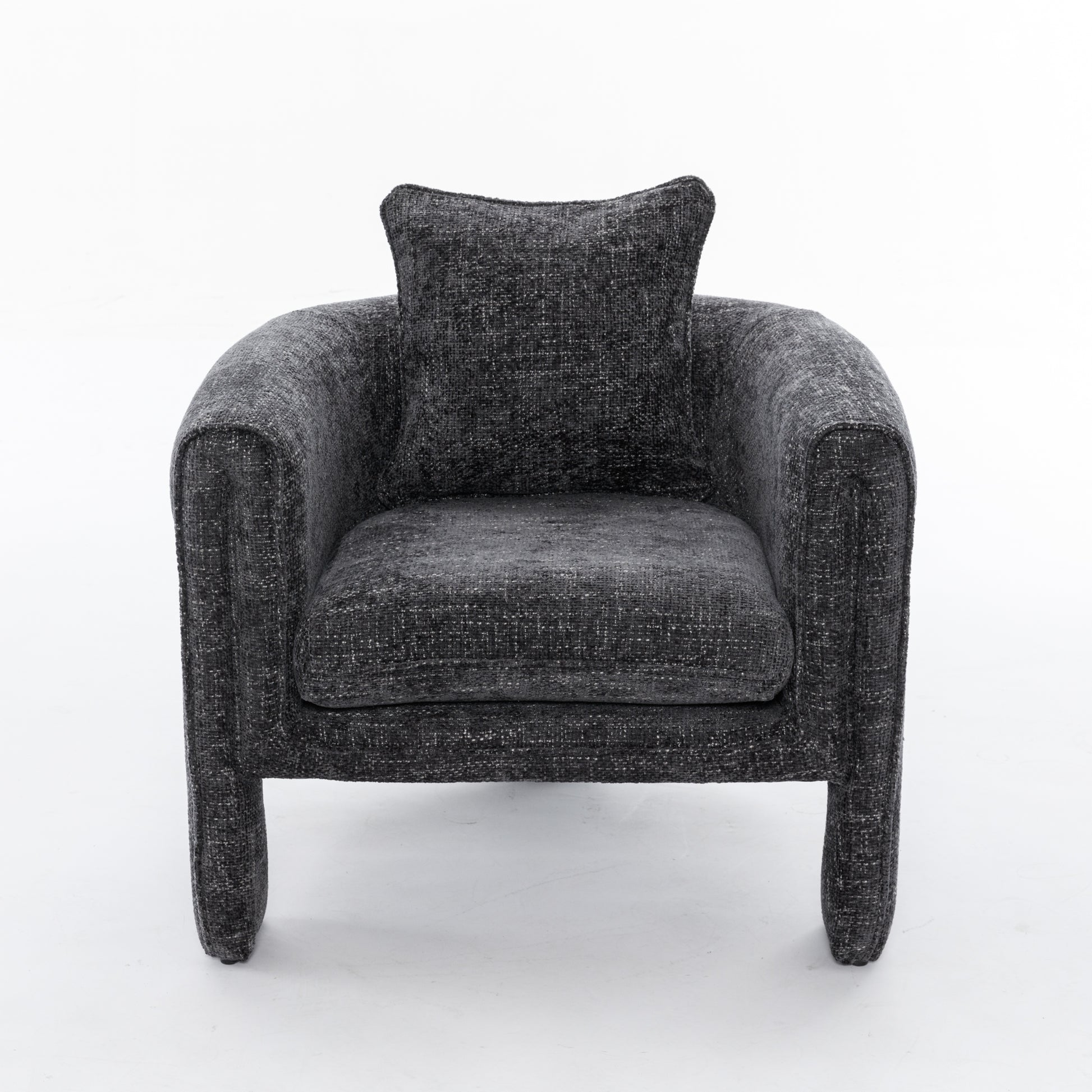 Modern Style Accent Chair Armchair For Living Room, Bedroom, Guest Room,Office,Rock Black Rock Black Upholstered