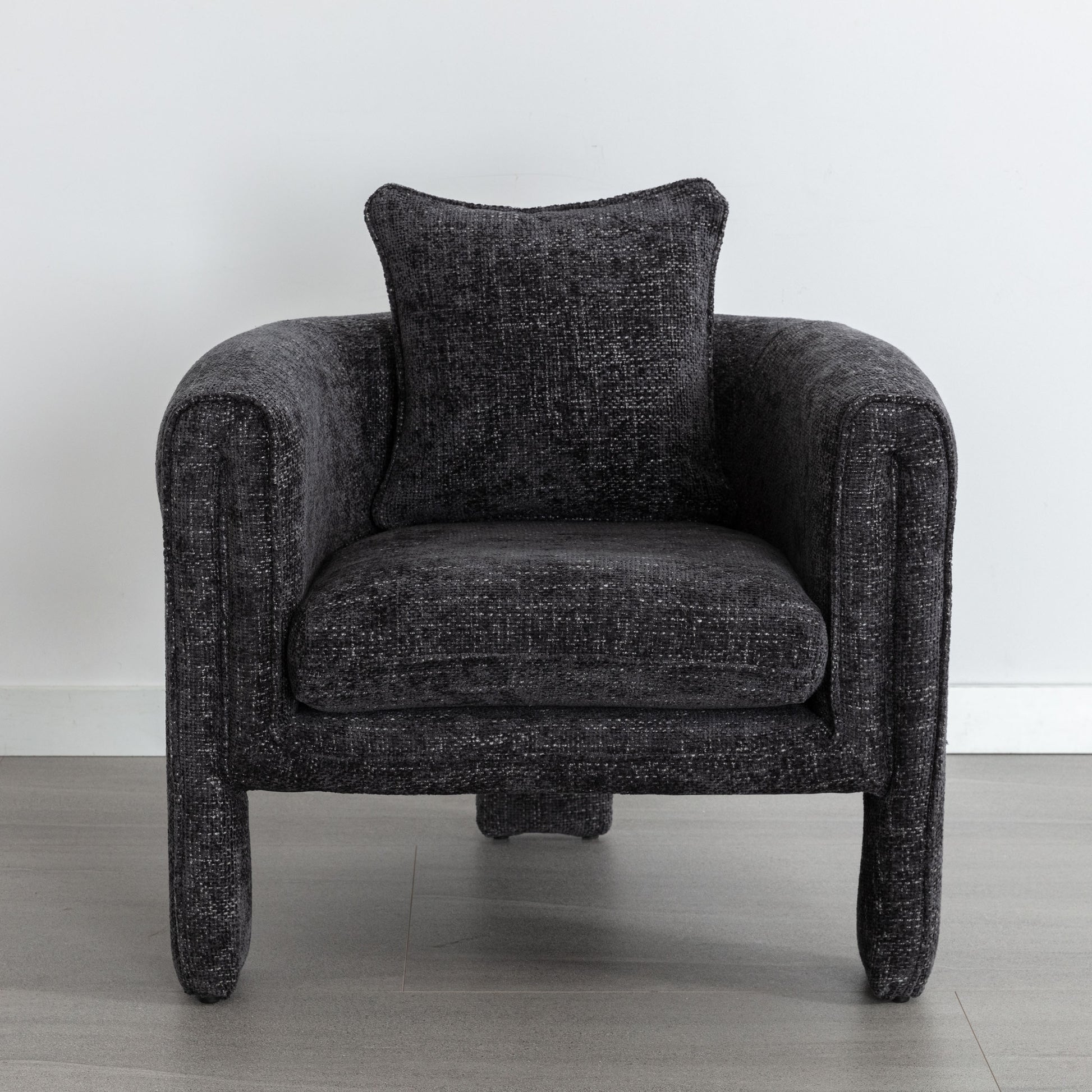 Modern Style Accent Chair Armchair For Living Room, Bedroom, Guest Room,Office,Rock Black Rock Black Upholstered