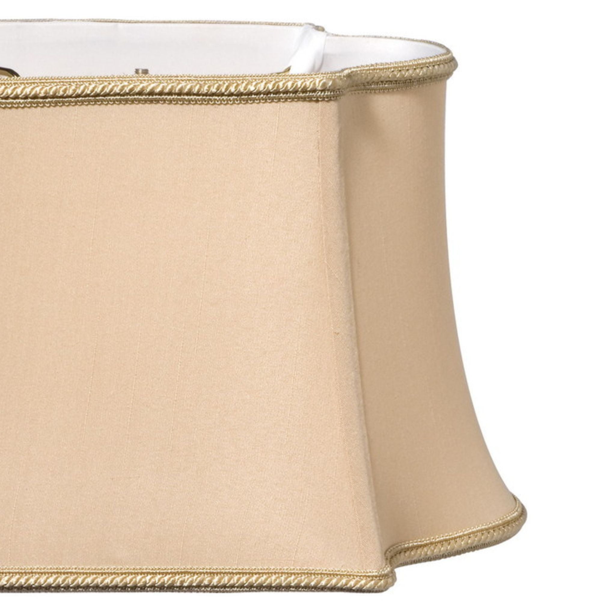 Fancy Oblong Softback Lampshade with Washer Fitter gold-shantung