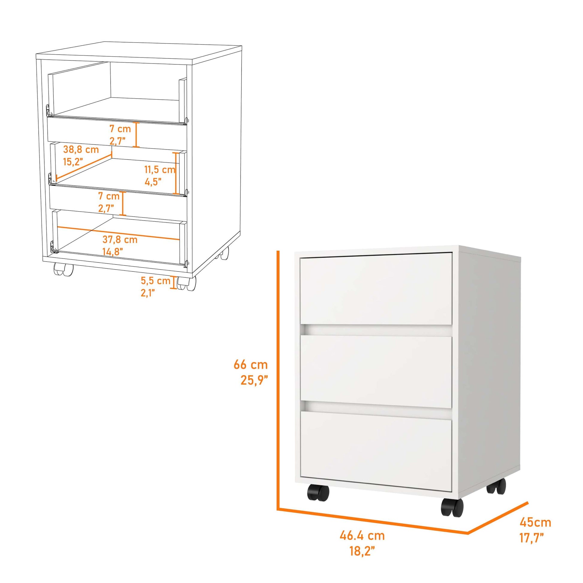 Vienna Nightstand, Shelves, Hairpin Legs White Mdf Engineered Wood