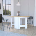 Kailua Folding Dining Table, Space Saving, Foldable In 3 Forms Multicolor Mdf Engineered Wood