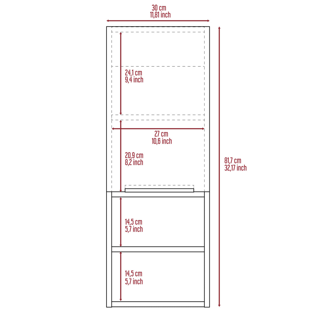 Miami Single Door Pantry, Four Shelves Black Mdf Engineered Wood