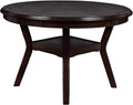 5 Piece Dining Set, Ebony Ebony Rubber Wood