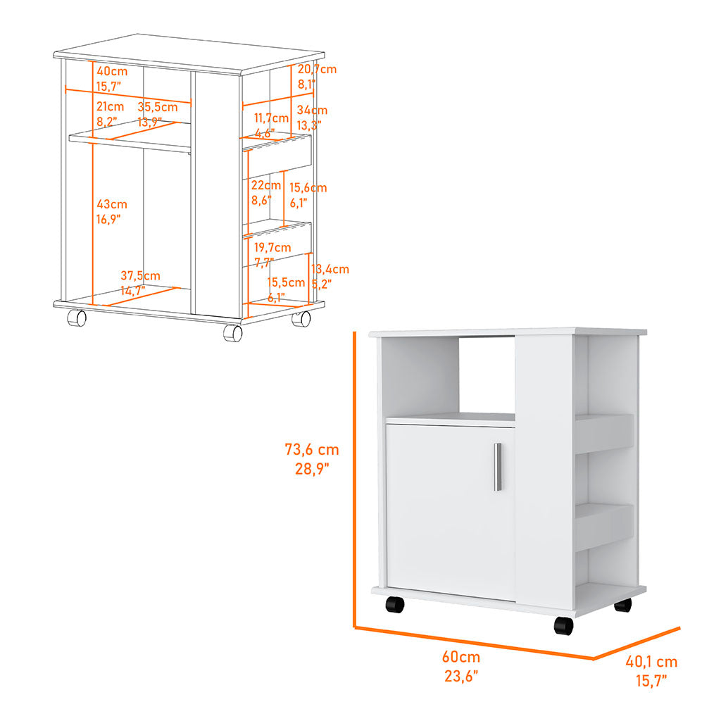 Clayton Kit Lower Microwave Cabinet White Mdf Engineered Wood