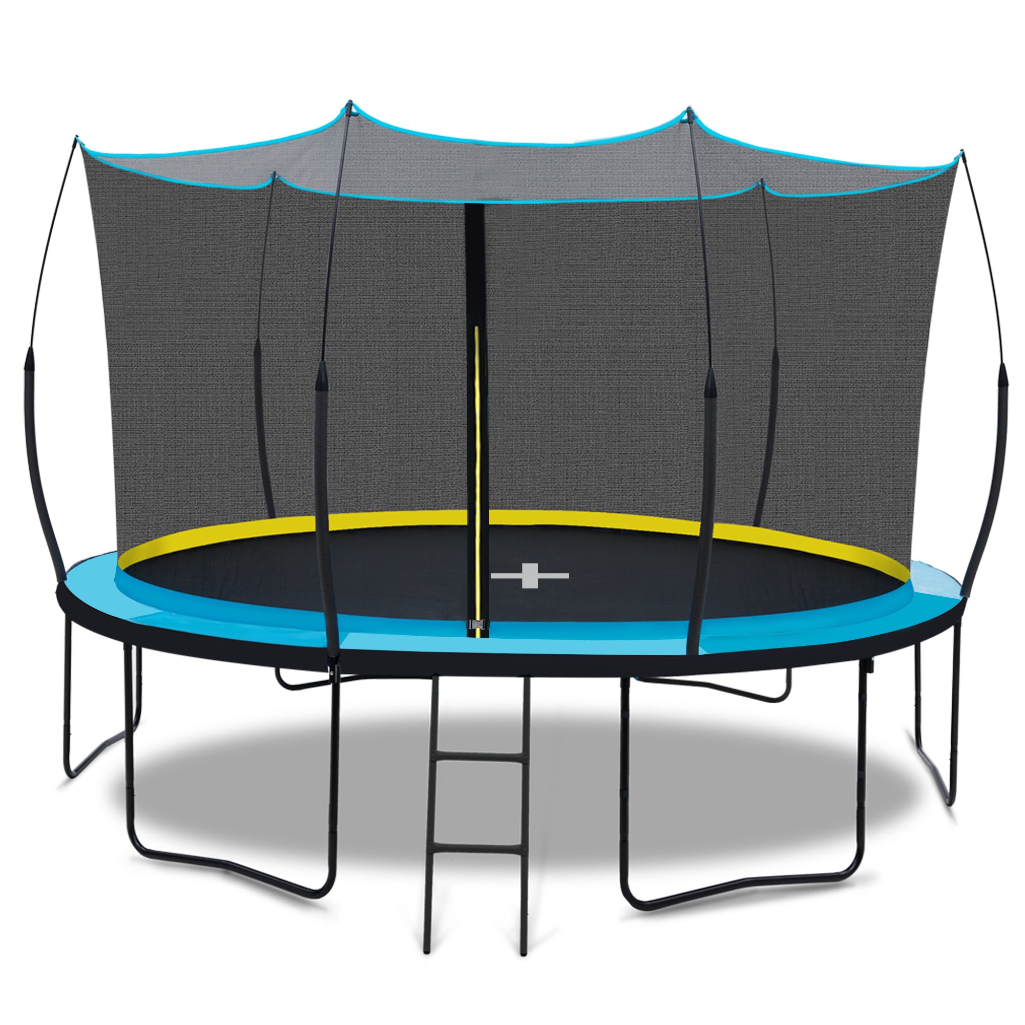 YC 14FT Recreational Trampolines with Enclosure for blue-steel
