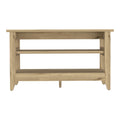 Vilna Storage Bench, Two Open Shelves, Four Legs Beige Mdf Engineered Wood