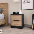 Washington Nightstand, Two Large Drawers Multicolor Mdf Engineered Wood